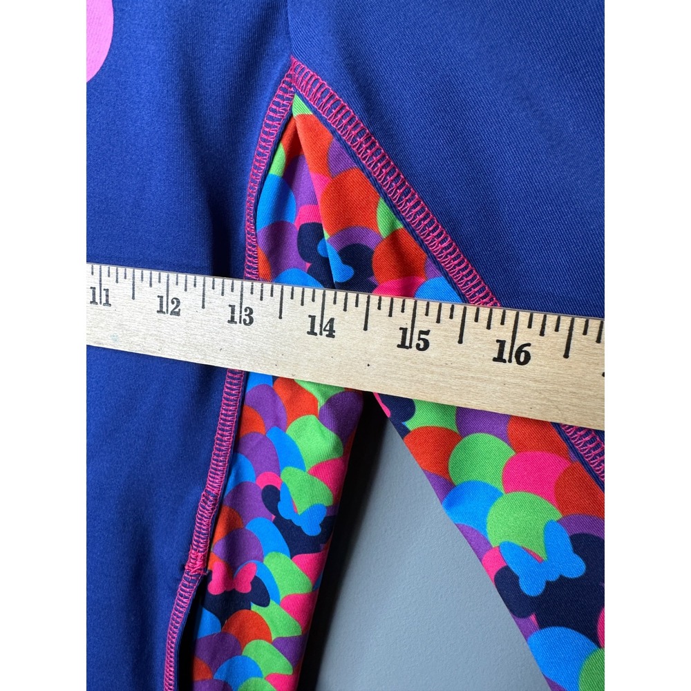 Disney Parks Minnie Mouse Jacket Girls Large Blue Zip Up Colorful Pattern - Picture 5 of 6